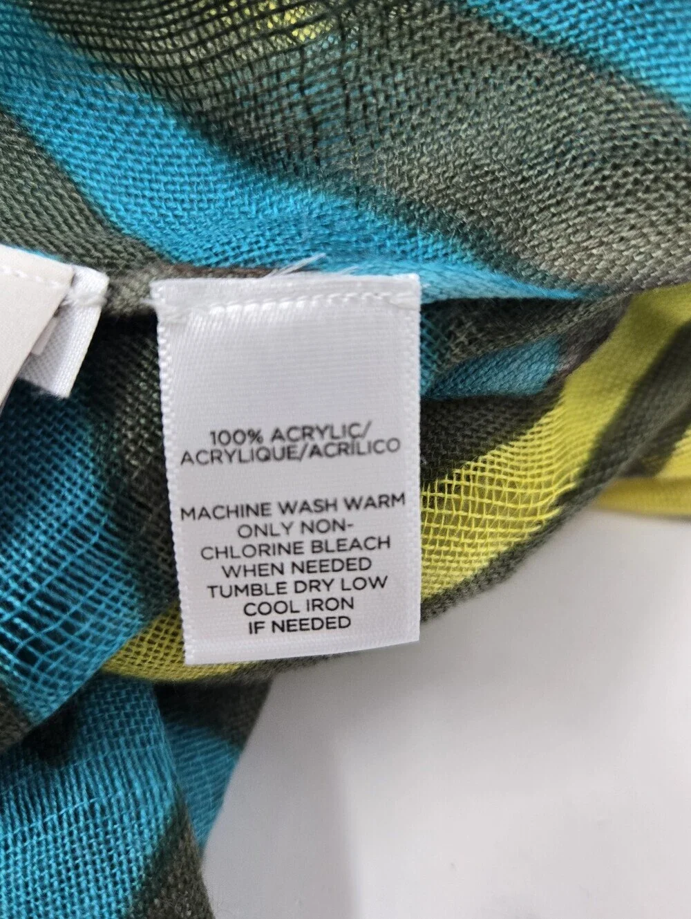 LOFT OVERSIZE LIGHTWEIGHT SCARF SHAWL WRAP MULTI-COLOR CHEVRON WOMEN OS CLASSIC